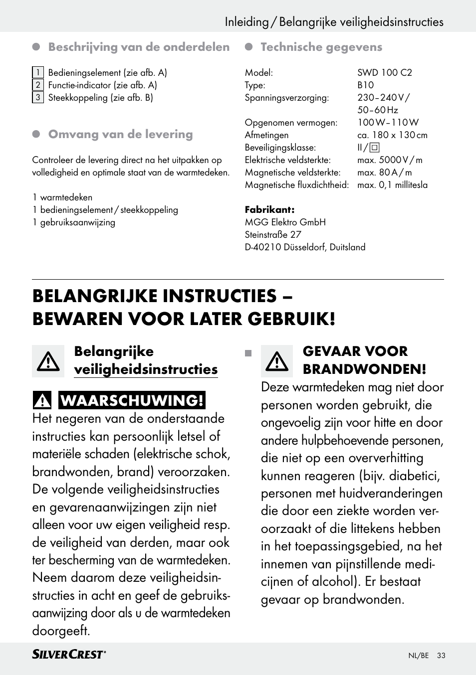 Silvercrest SWD 100 C2 User Manual | Page 33 / 48