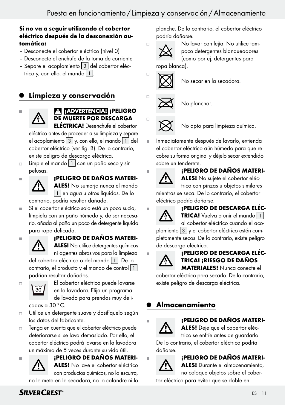 Limpieza y conservación, Almacenamiento | Silvercrest SWD 100 C2 User Manual | Page 11 / 46