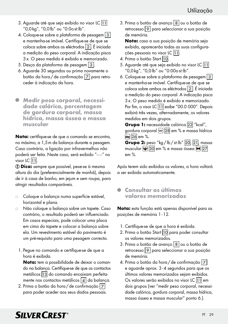Utilização | Silvercrest Z28414 User Manual | Page 29 / 49