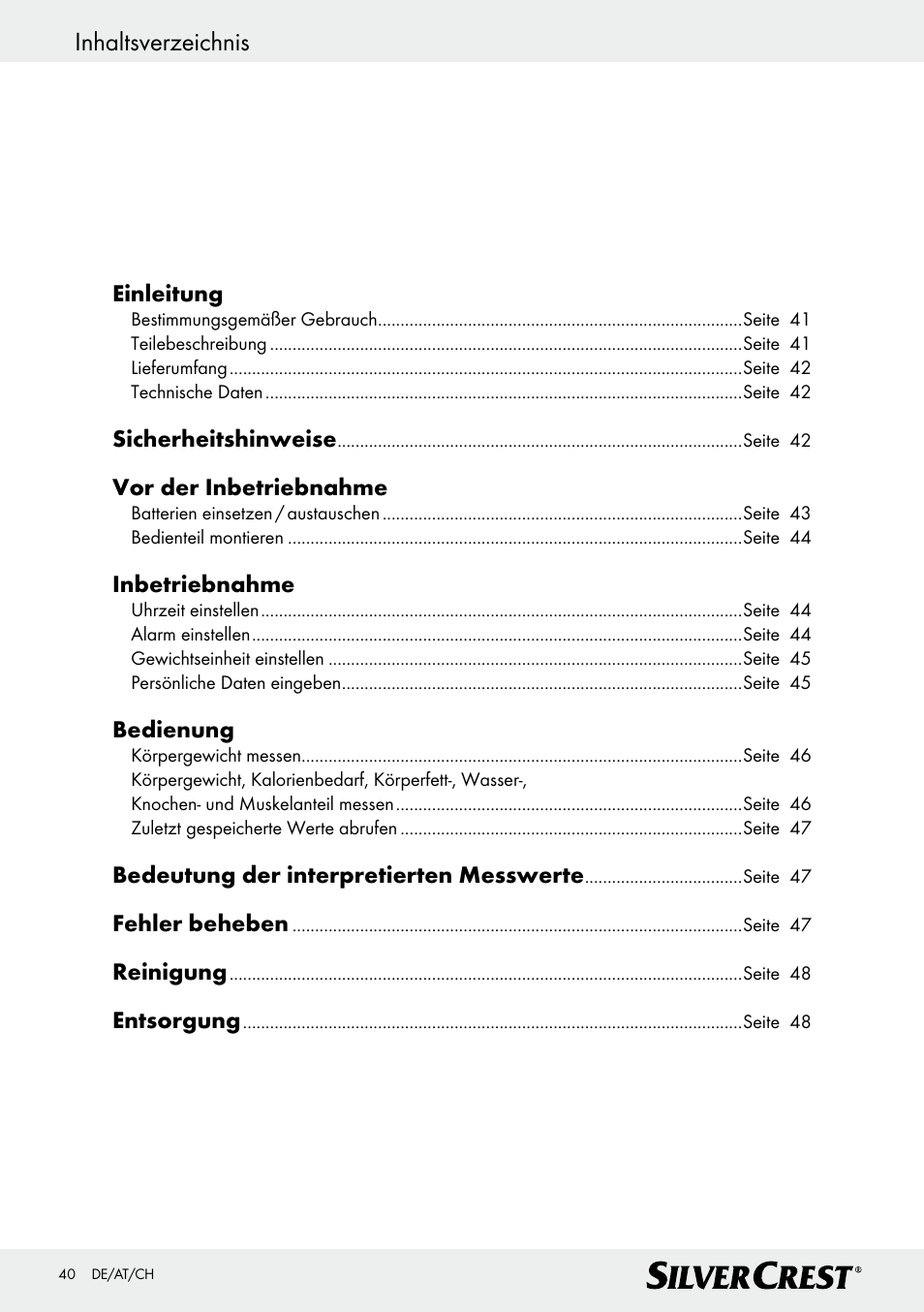 Silvercrest Z28414 User Manual | Page 40 / 49