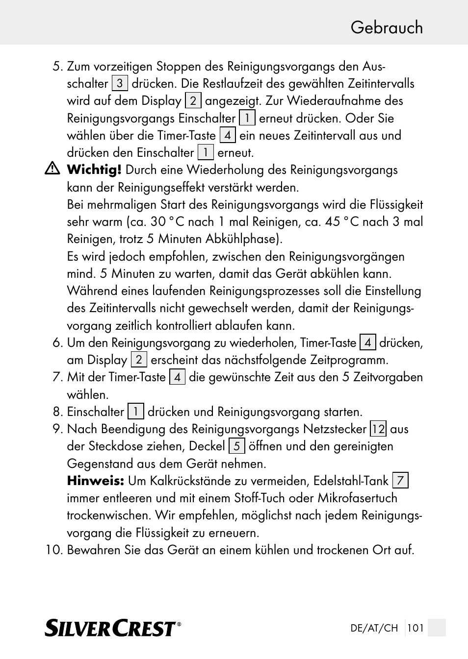 Gebrauch | Silvercrest SUR 46 A1 User Manual | Page 101 / 109