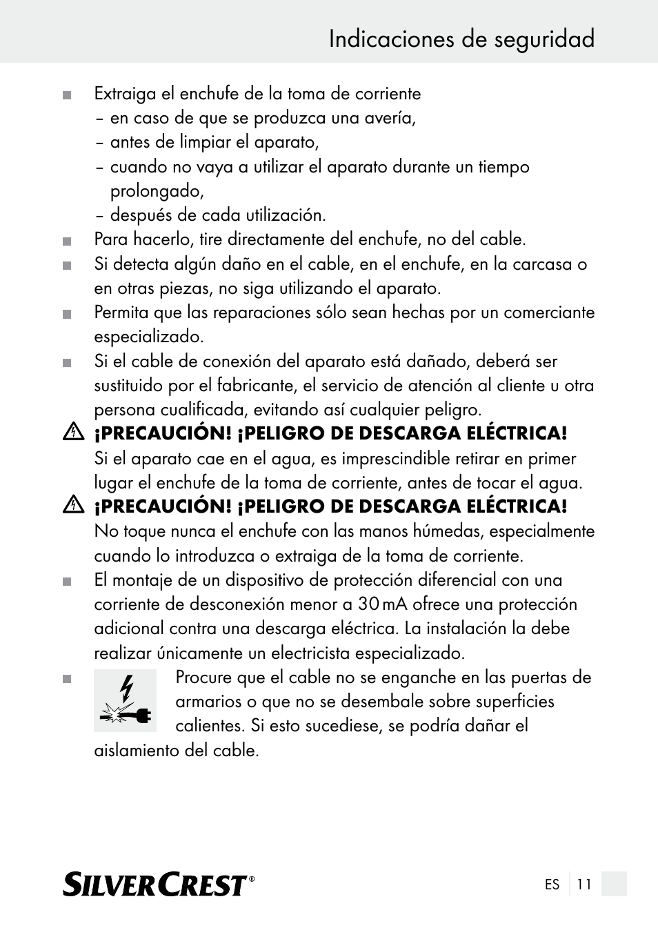 Indicaciones de seguridad | Silvercrest SUR 46 A1 User Manual | Page 11 / 109