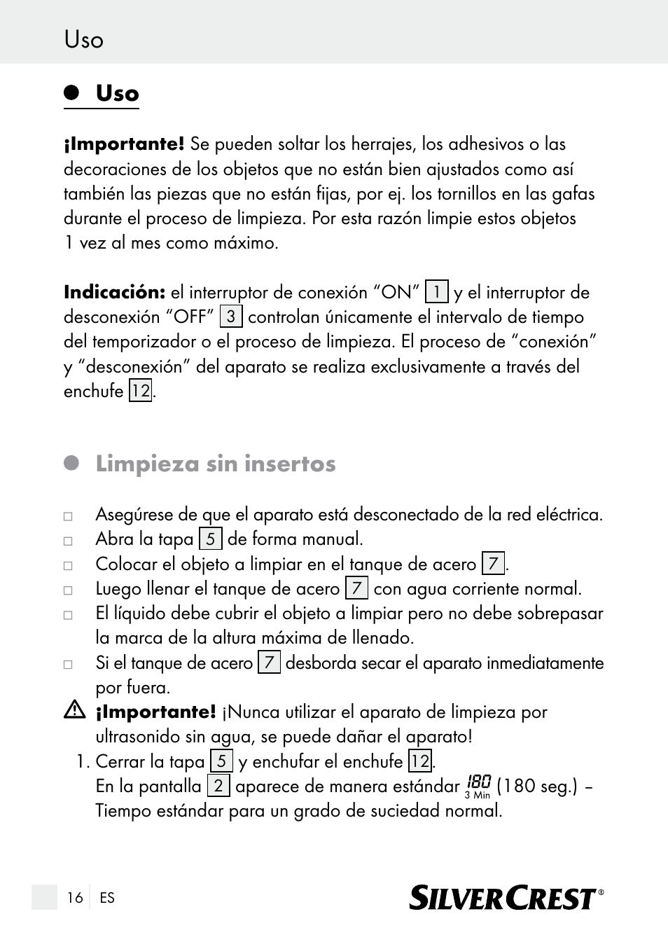 Limpieza sin insertos | Silvercrest SUR 46 A1 User Manual | Page 16 / 109