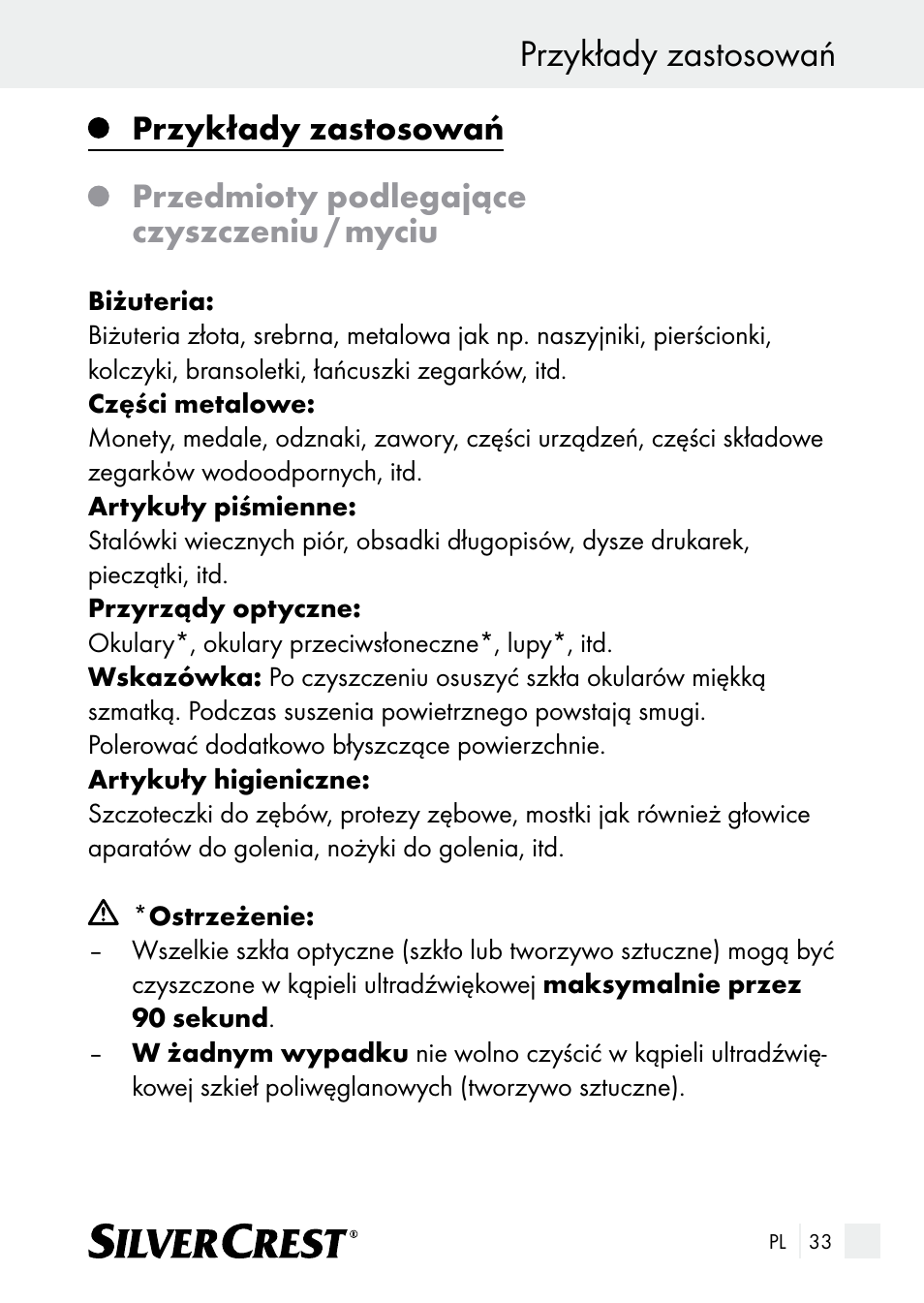 Przykłady zastosowań | Silvercrest SUR 46 A1 User Manual | Page 33 / 149