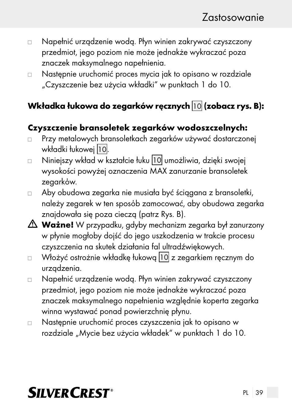 Zastosowanie | Silvercrest SUR 46 A1 User Manual | Page 39 / 149
