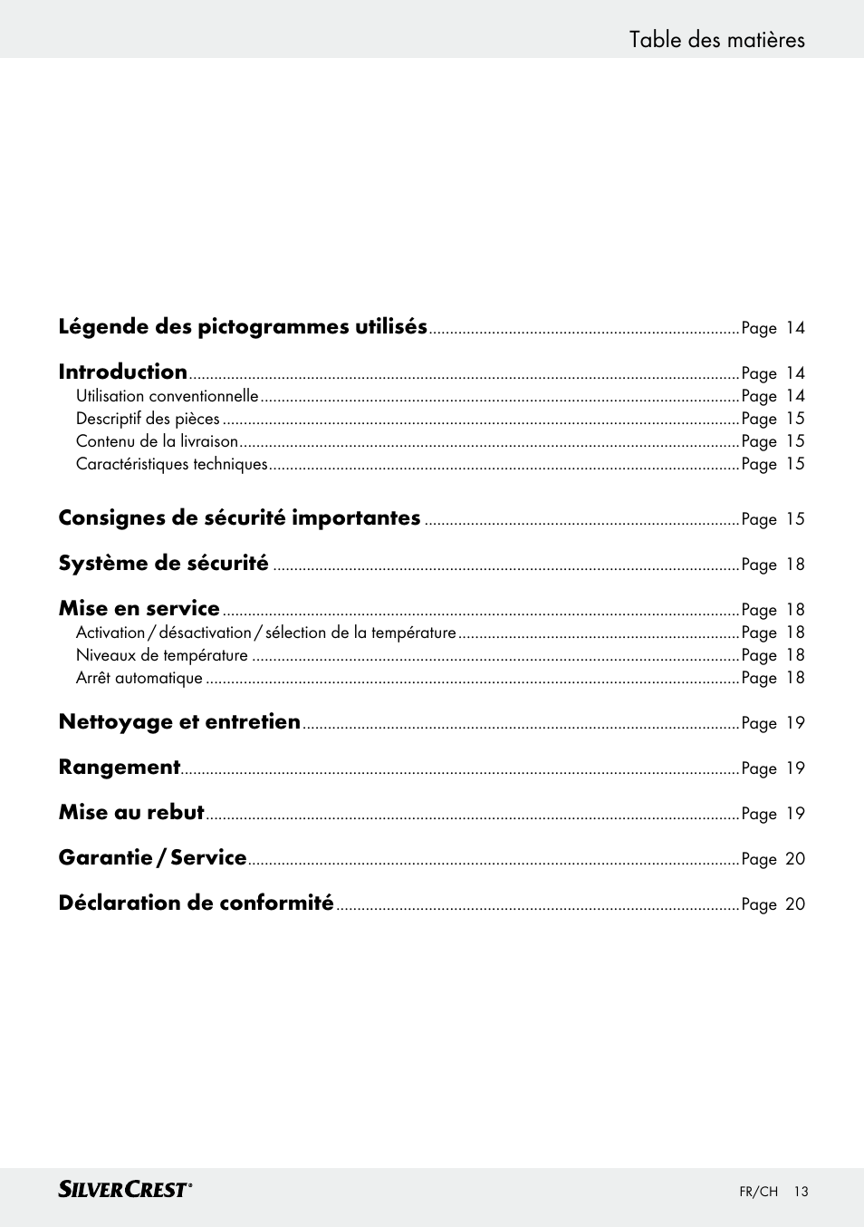 Silvercrest SFW 100 B2 User Manual | Page 13 / 37