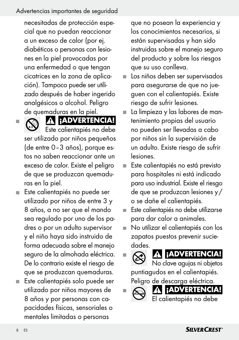 Silvercrest SFW 100 B2 User Manual | Page 8 / 45