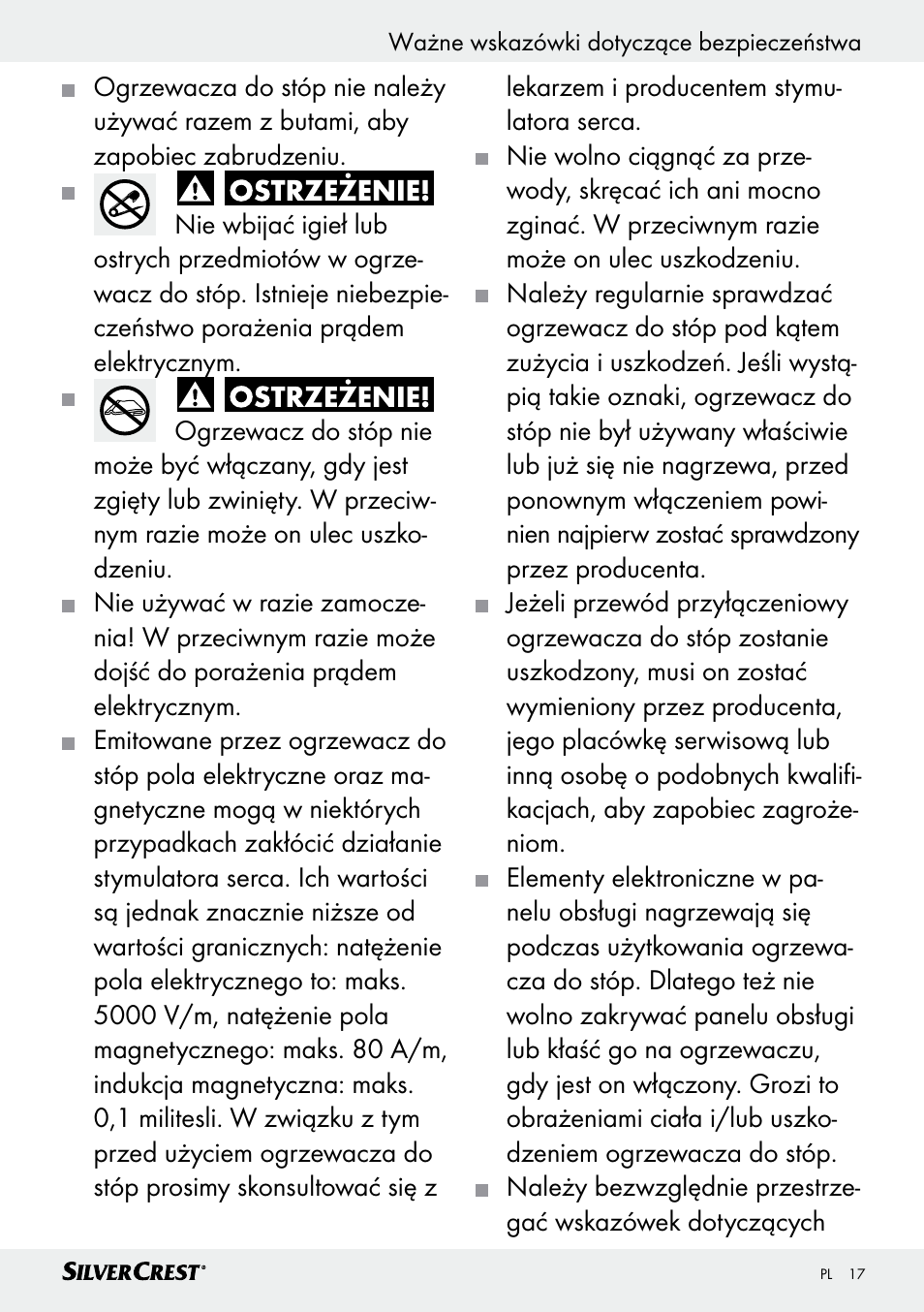 Silvercrest SFW 100 B2 User Manual | Page 17 / 65