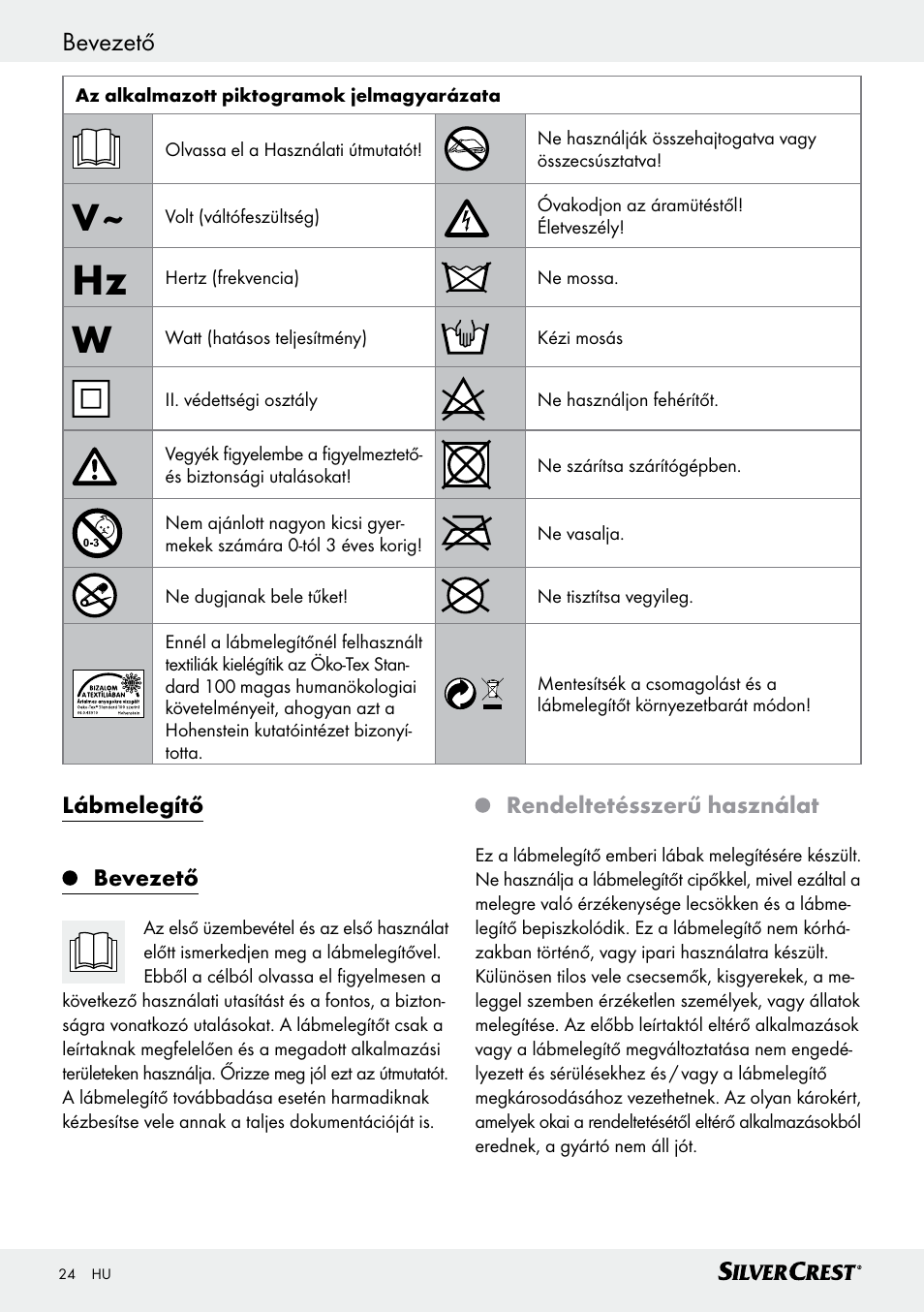 Bevezető | Silvercrest SFW 100 B2 User Manual | Page 24 / 65