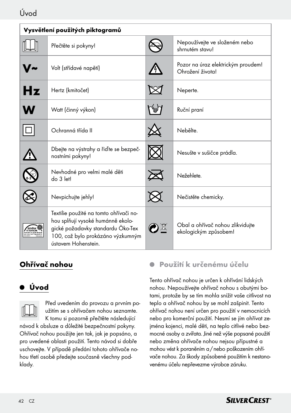 Úvod | Silvercrest SFW 100 B2 User Manual | Page 42 / 65