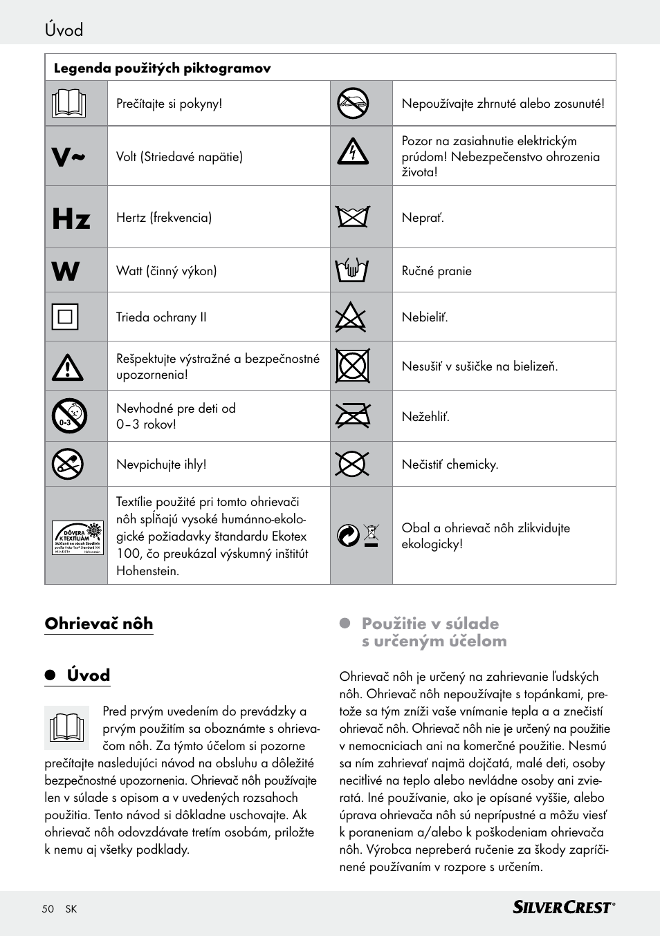 Úvod | Silvercrest SFW 100 B2 User Manual | Page 50 / 65