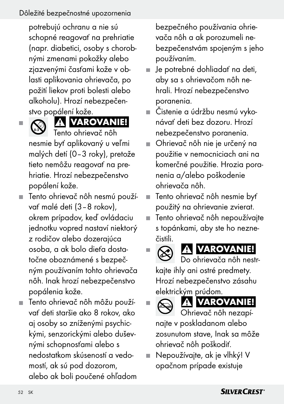 Silvercrest SFW 100 B2 User Manual | Page 52 / 65