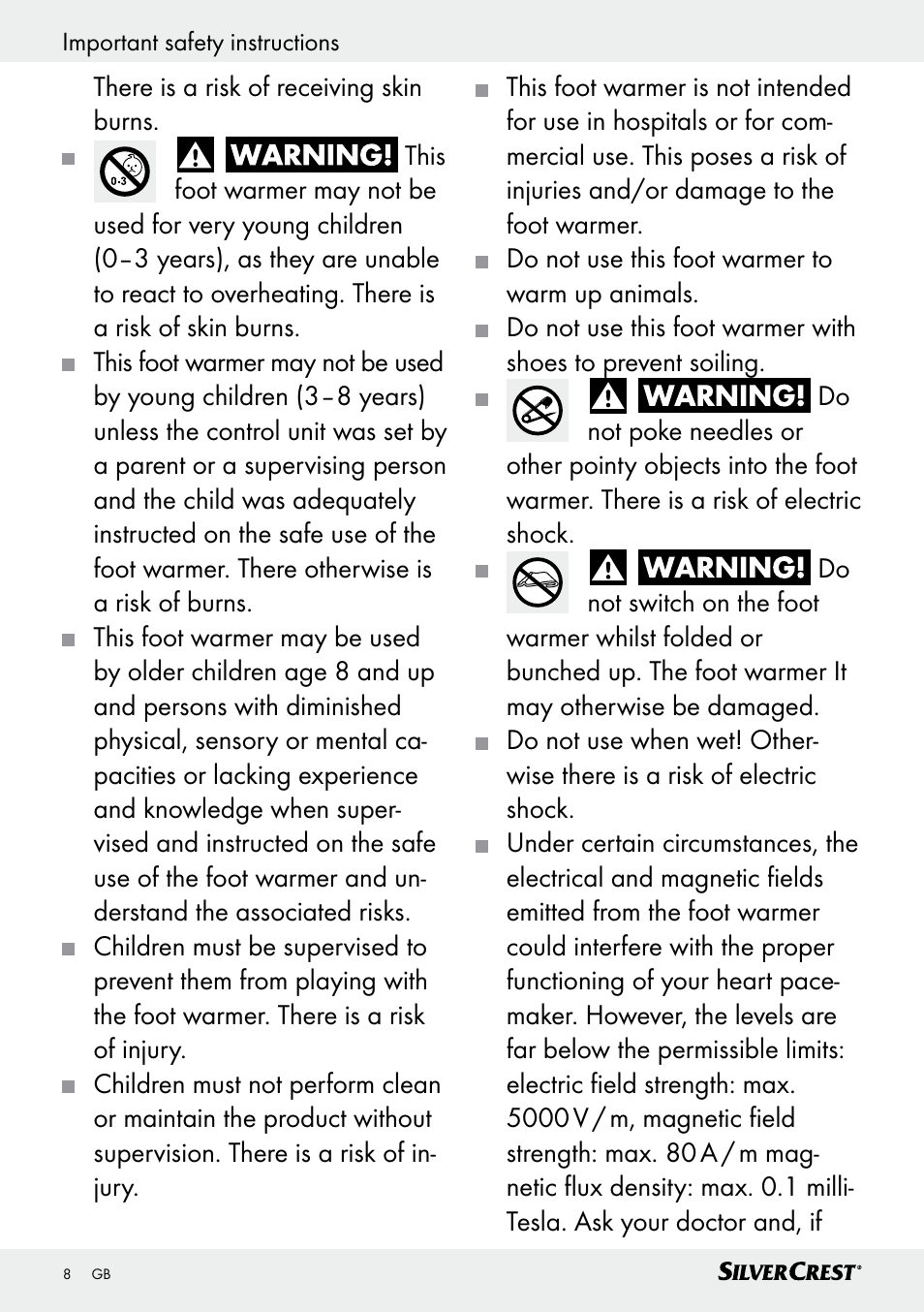 Silvercrest SFW 100 B2 User Manual | Page 8 / 65