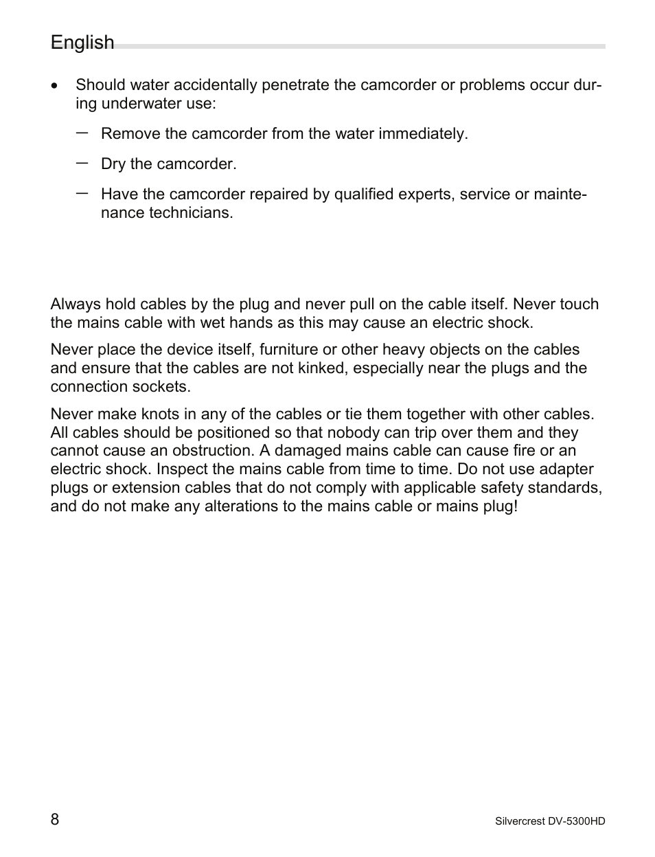 Cables | Silvercrest DV-5300HD User Manual | Page 10 / 58