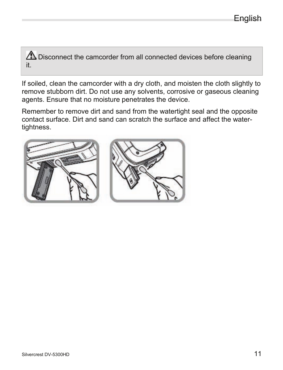 7 cleaning, Cleaning, English | Silvercrest DV-5300HD User Manual | Page 13 / 58