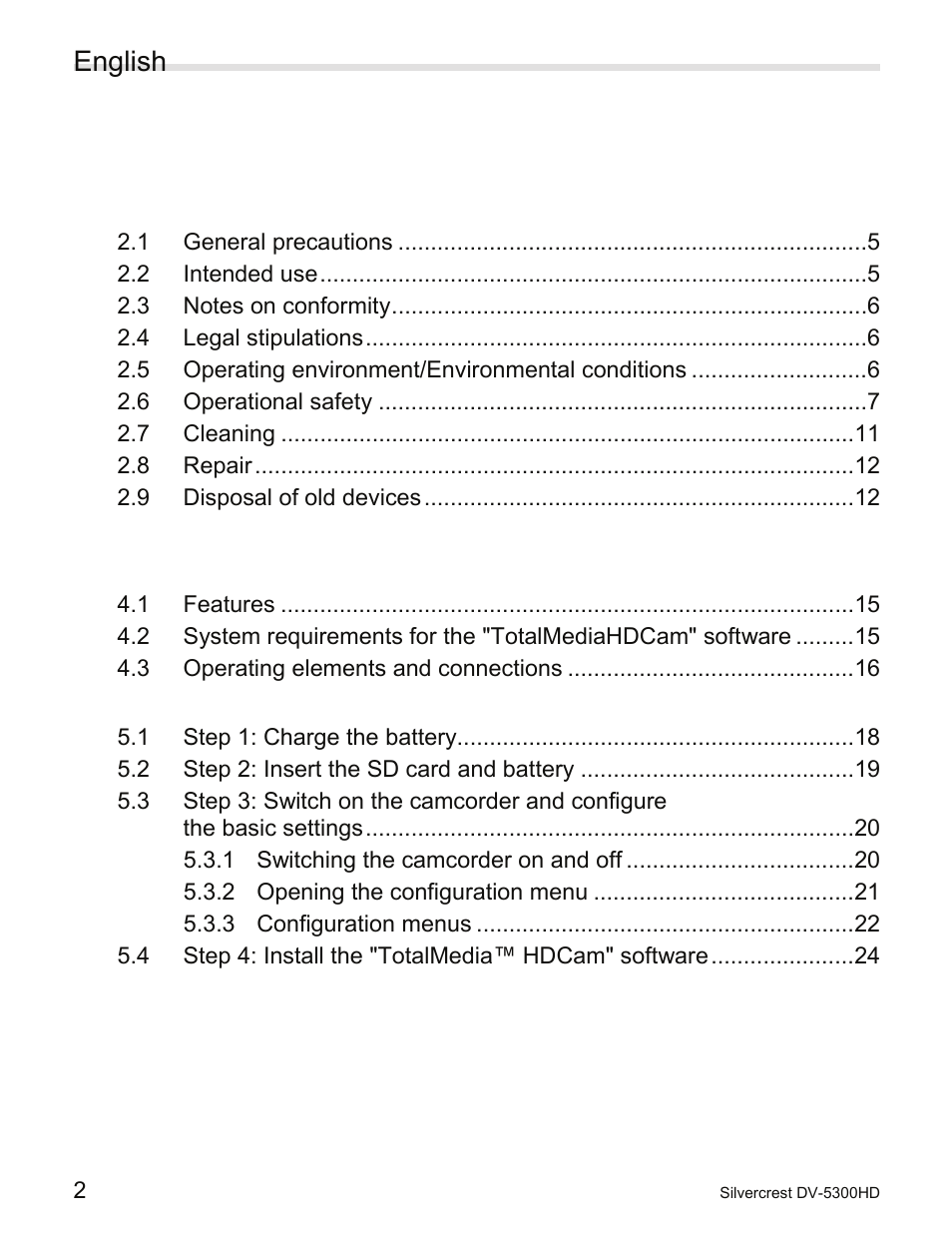 Silvercrest DV-5300HD User Manual | Page 4 / 58