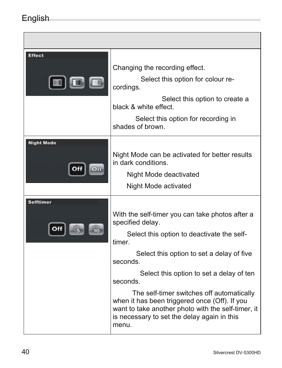 English | Silvercrest DV-5300HD User Manual | Page 42 / 58