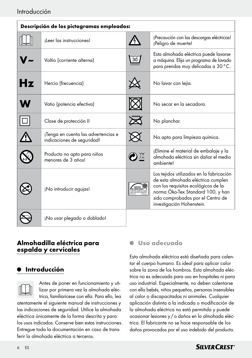 Uso adecuado | Silvercrest SRNH 100 C2 User Manual | Page 6 / 39