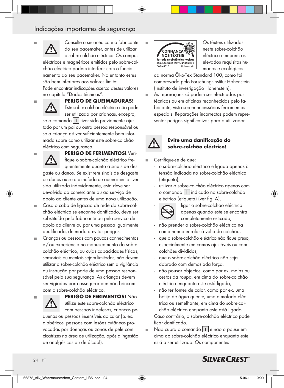 Silvercrest Luxury Heated Mattress Pad User Manual | Page 20 / 40