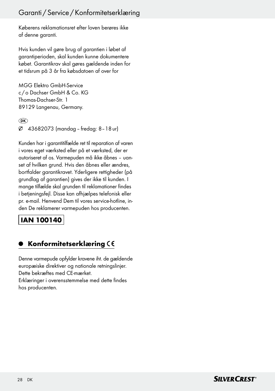 Silvercrest SRNH 100 C2 User Manual | Page 28 / 57