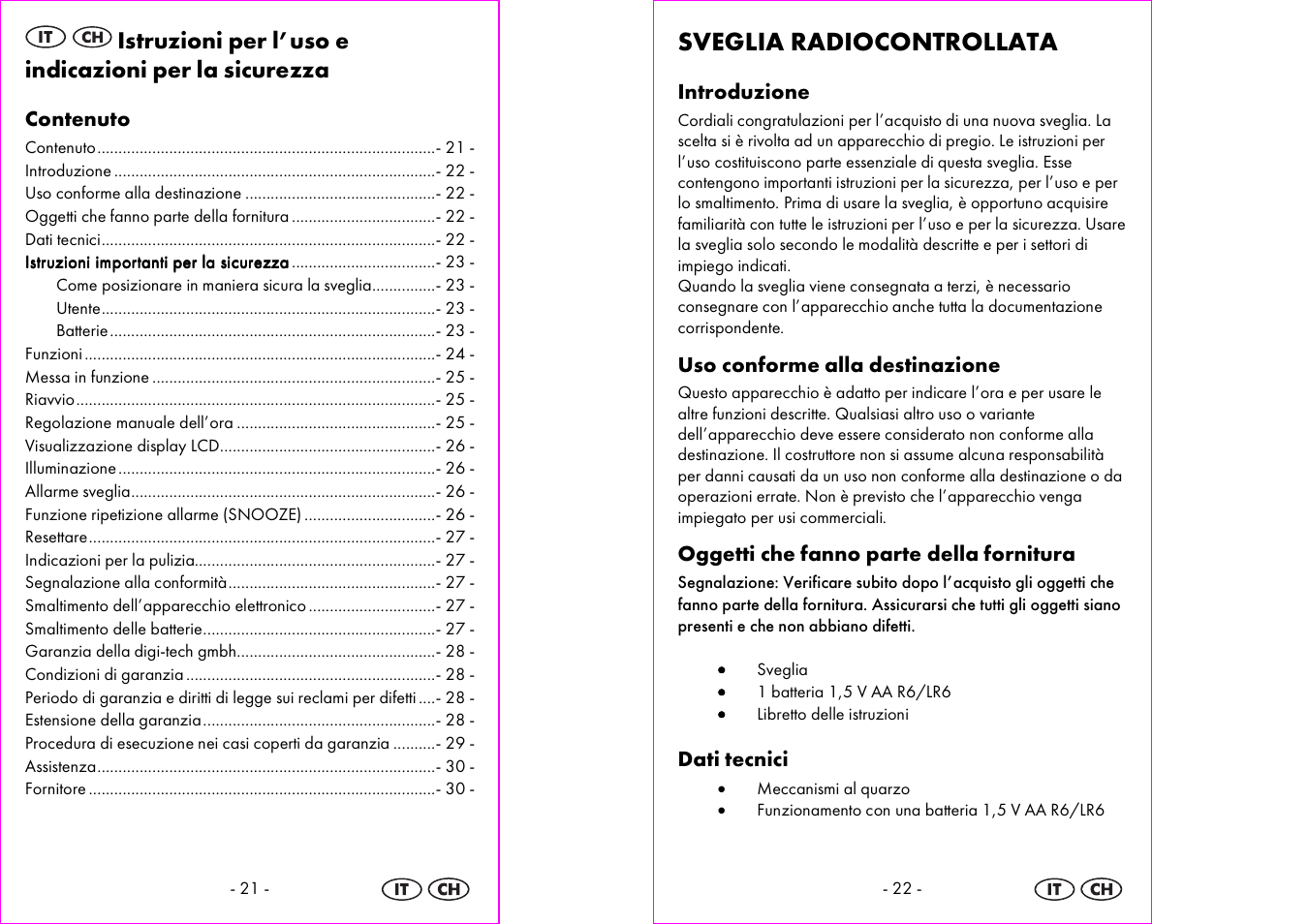 Sveglia radiocontrollata | Silvercrest 4-LD3905 User Manual | Page 12 / 21