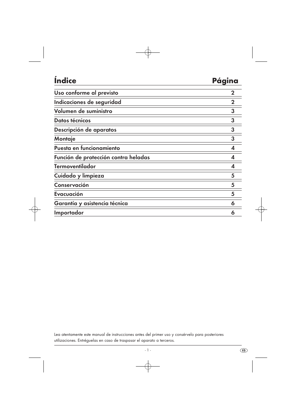 Índice página | Silvercrest SOR 2600 A1 User Manual | Page 3 / 32