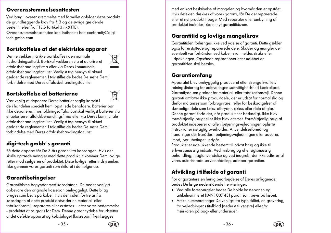 Silvercrest 4-LD3905 User Manual | Page 19 / 36