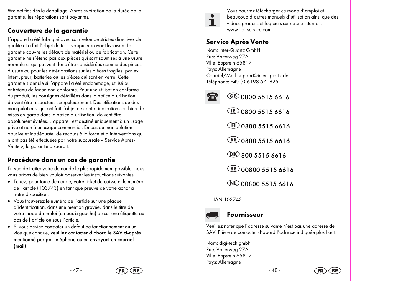 Silvercrest 4-LD3905 User Manual | Page 25 / 36