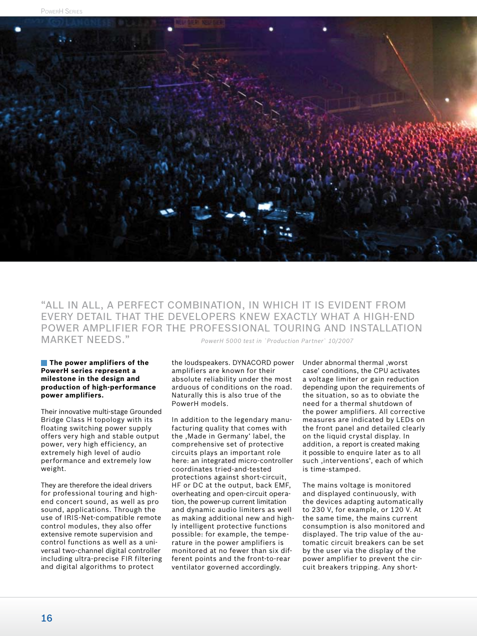 Dynacord Professional Power Amplifiers User Manual | Page 16 / 72
