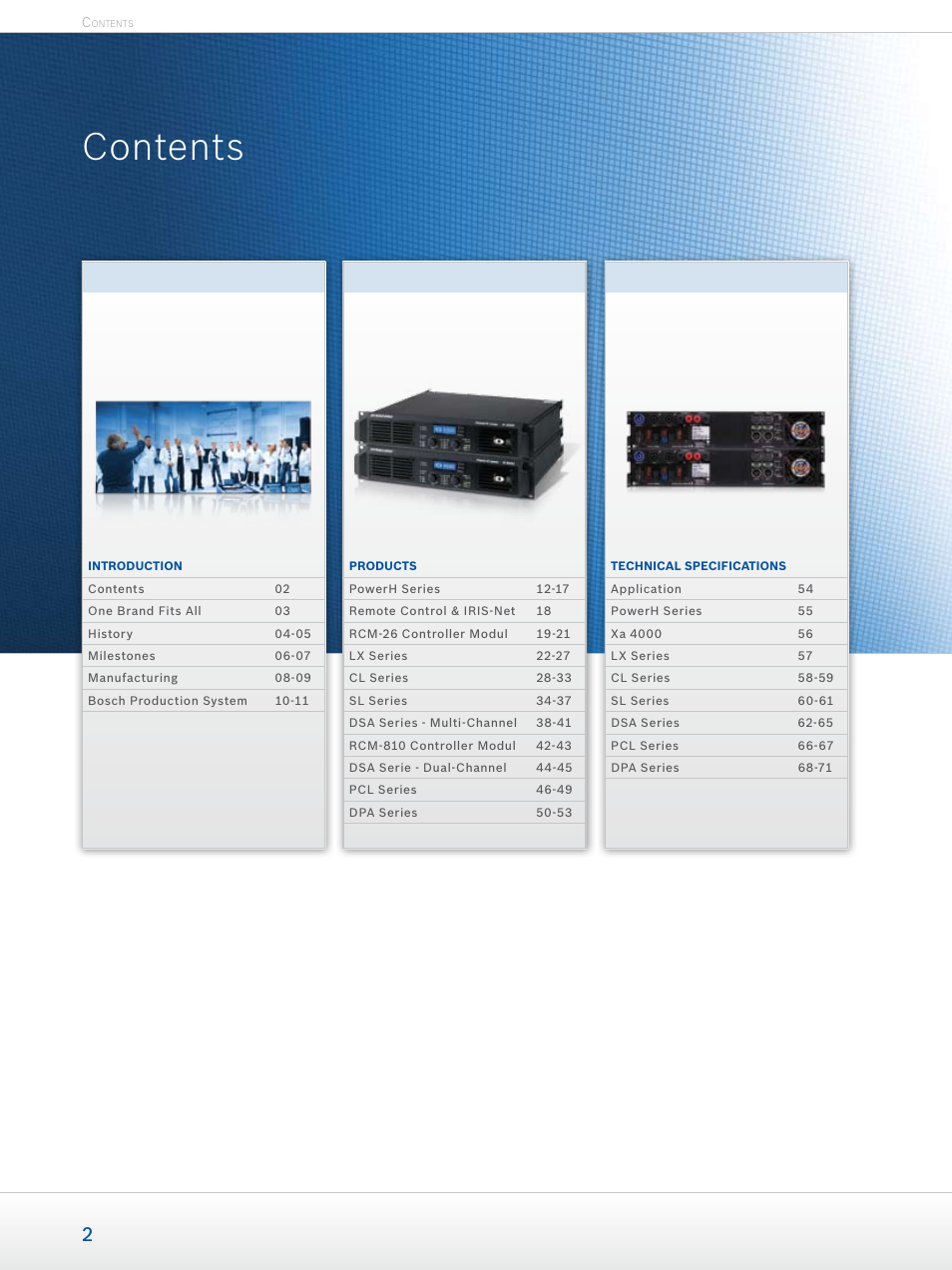 Dynacord Professional Power Amplifiers User Manual | Page 2 / 72