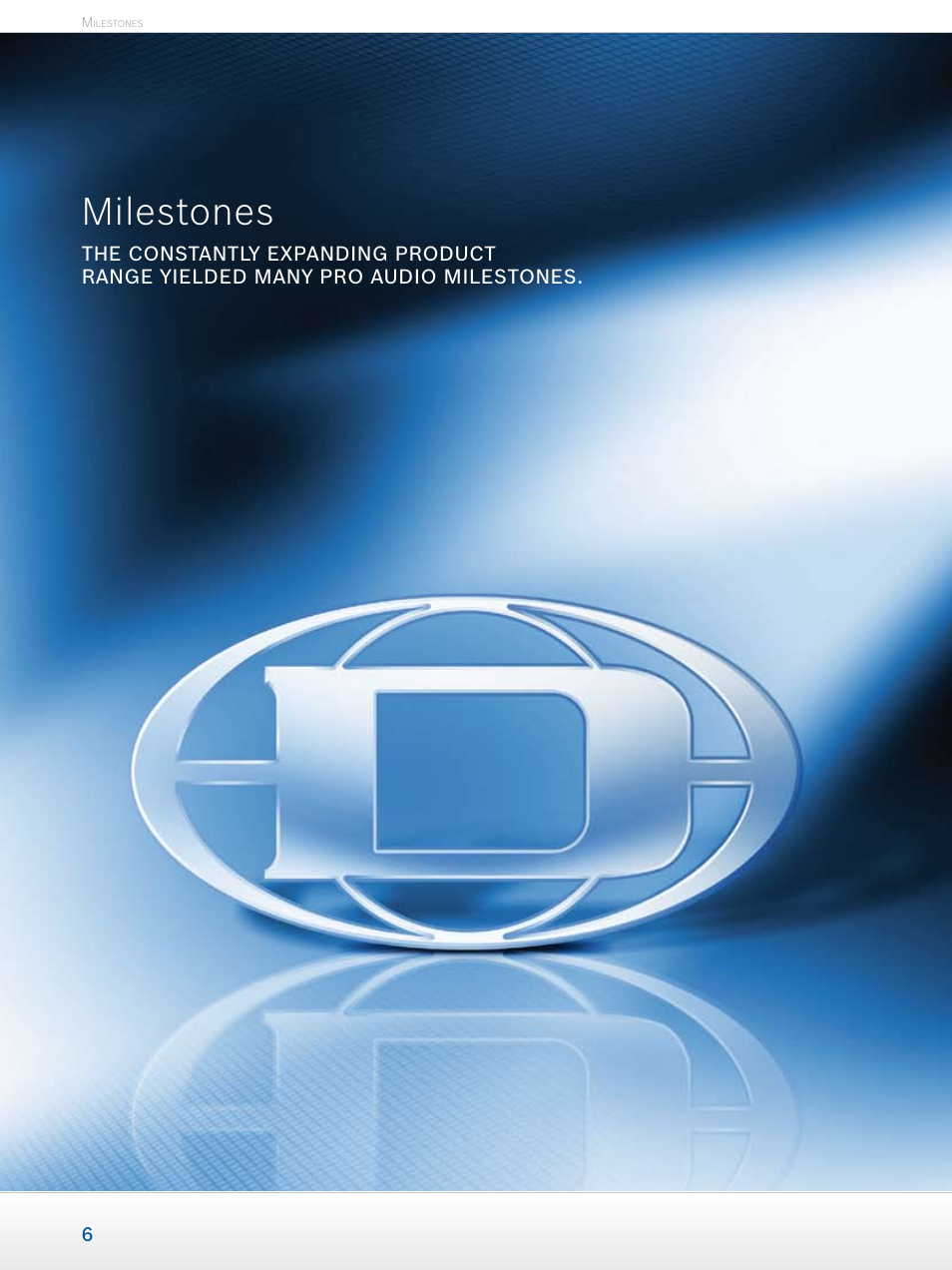 Milestones | Dynacord Professional Power Amplifiers User Manual | Page 6 / 72