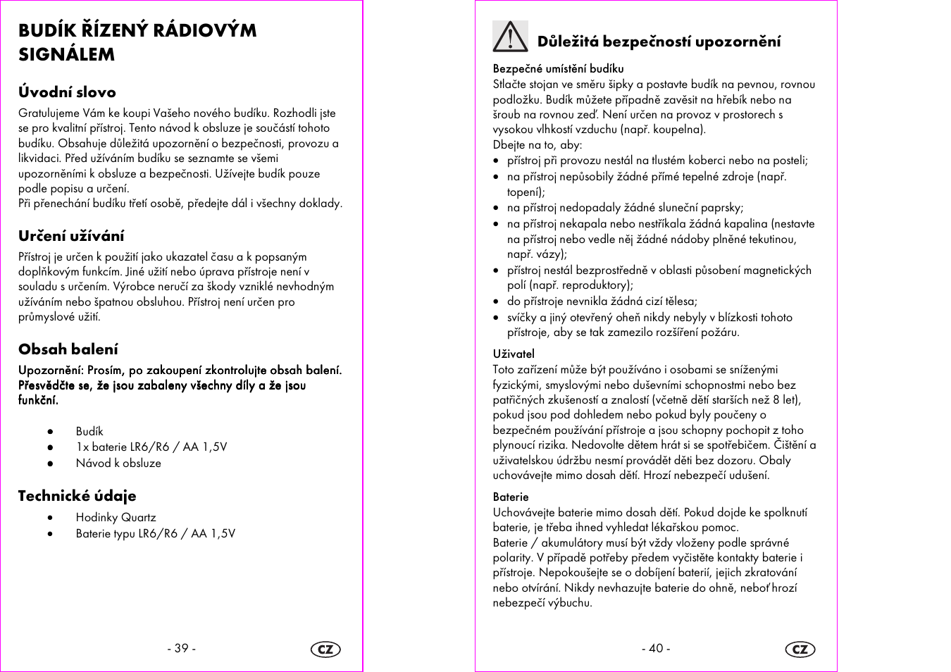 Budík řízený rádiovým signálem | Silvercrest 4-LD3905 User Manual | Page 21 / 35