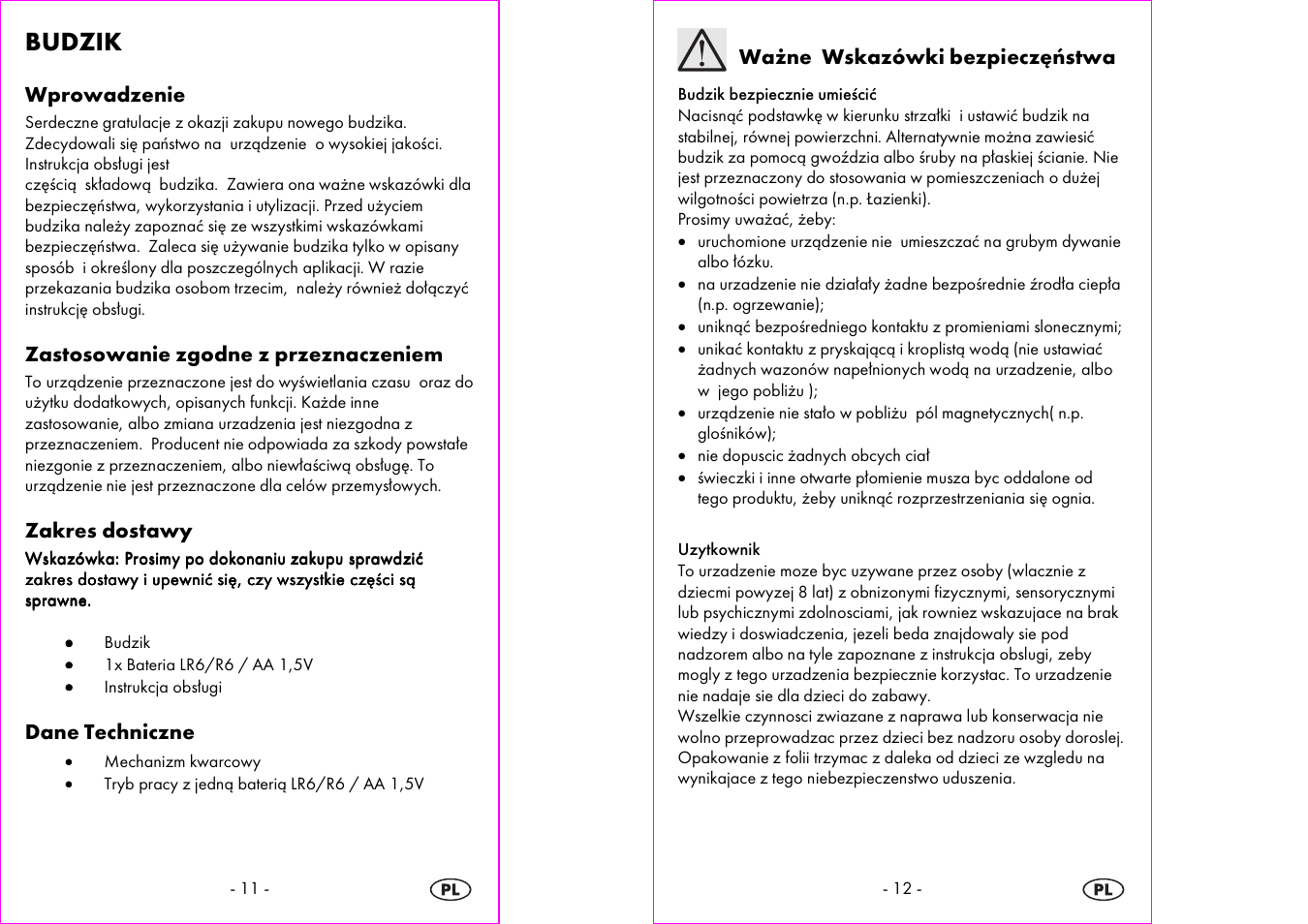 Budzik | Silvercrest 4-LD3905 User Manual | Page 7 / 35