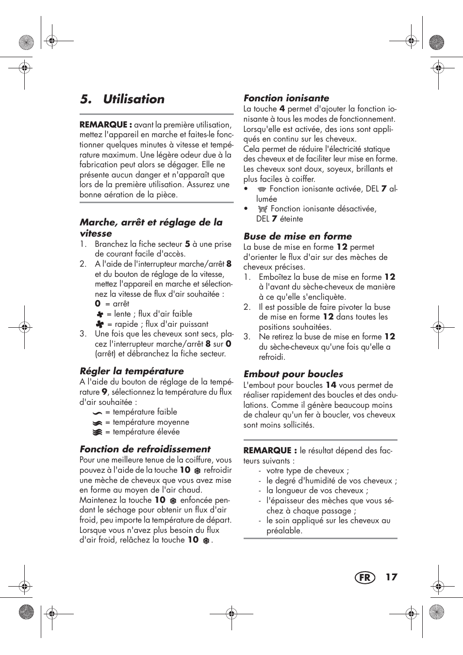 Utilisation | Silvercrest SHTR 2200 D2 User Manual | Page 19 / 46