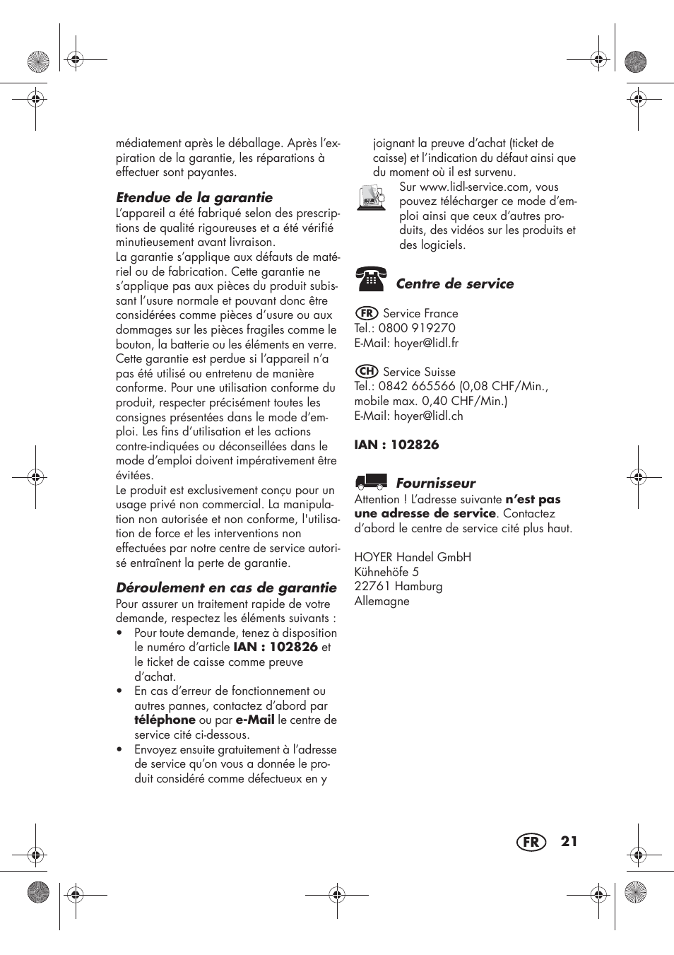 Silvercrest SHTR 2200 D2 User Manual | Page 23 / 46