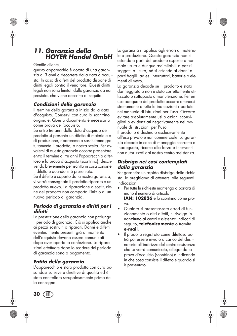 Garanzia della hoyer handel gmbh | Silvercrest SHTR 2200 D2 User Manual | Page 32 / 46