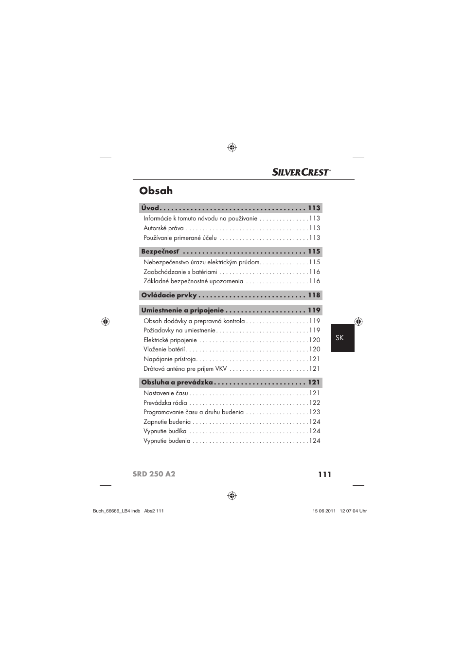 Silvercrest SRD 250 A2 User Manual | Page 113 / 133