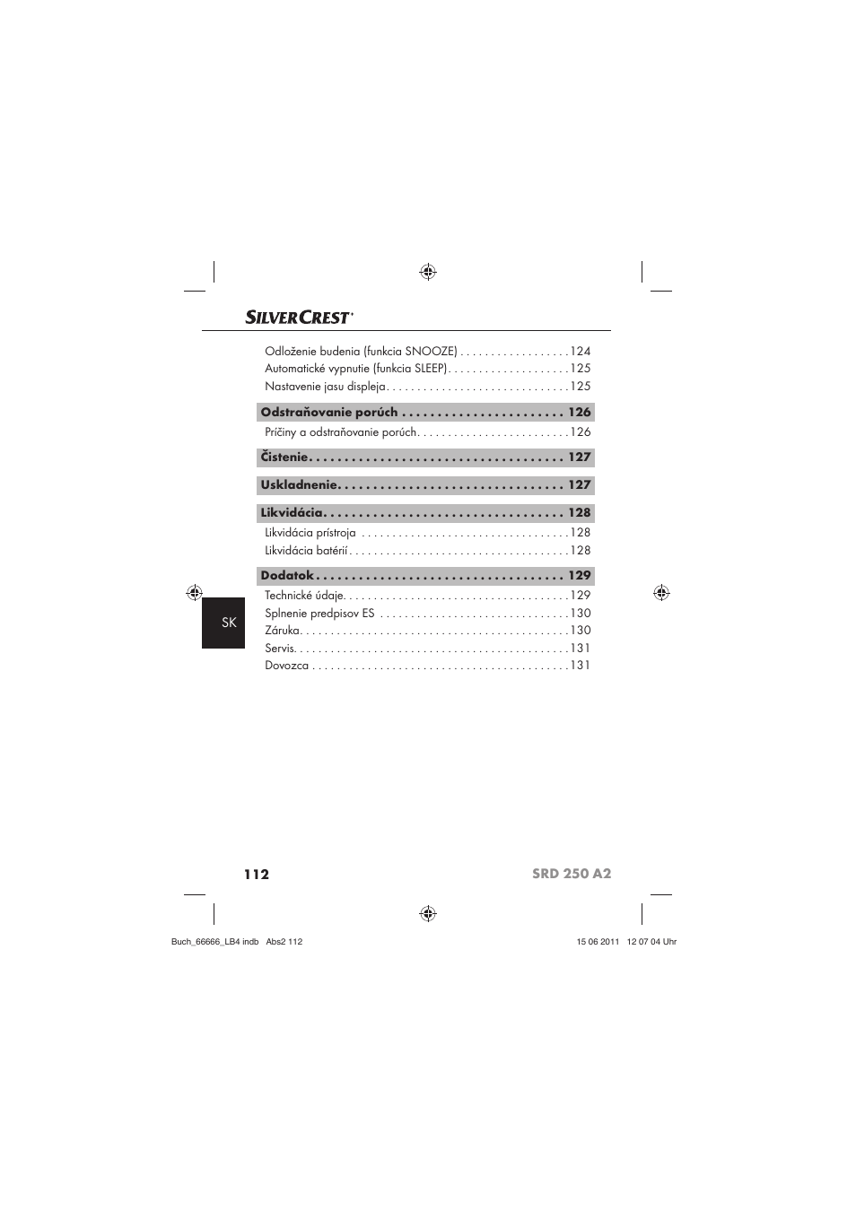 Silvercrest SRD 250 A2 User Manual | Page 114 / 133