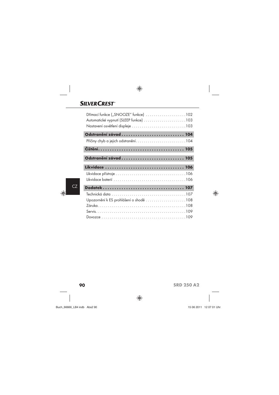 Silvercrest SRD 250 A2 User Manual | Page 92 / 133