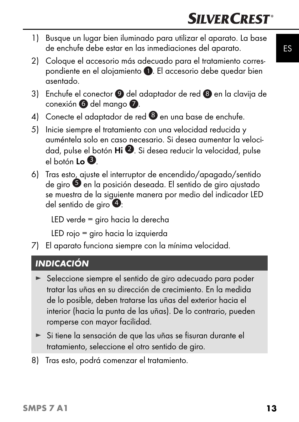 Silvercrest SMPS 7 A1 User Manual | Page 16 / 94