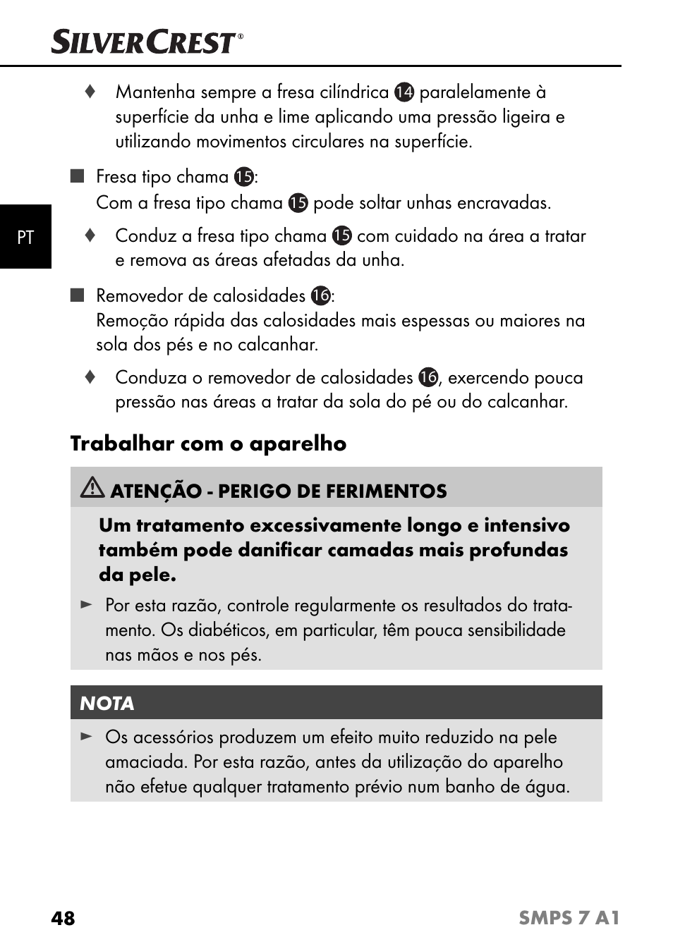 Trabalhar com o aparelho | Silvercrest SMPS 7 A1 User Manual | Page 51 / 94