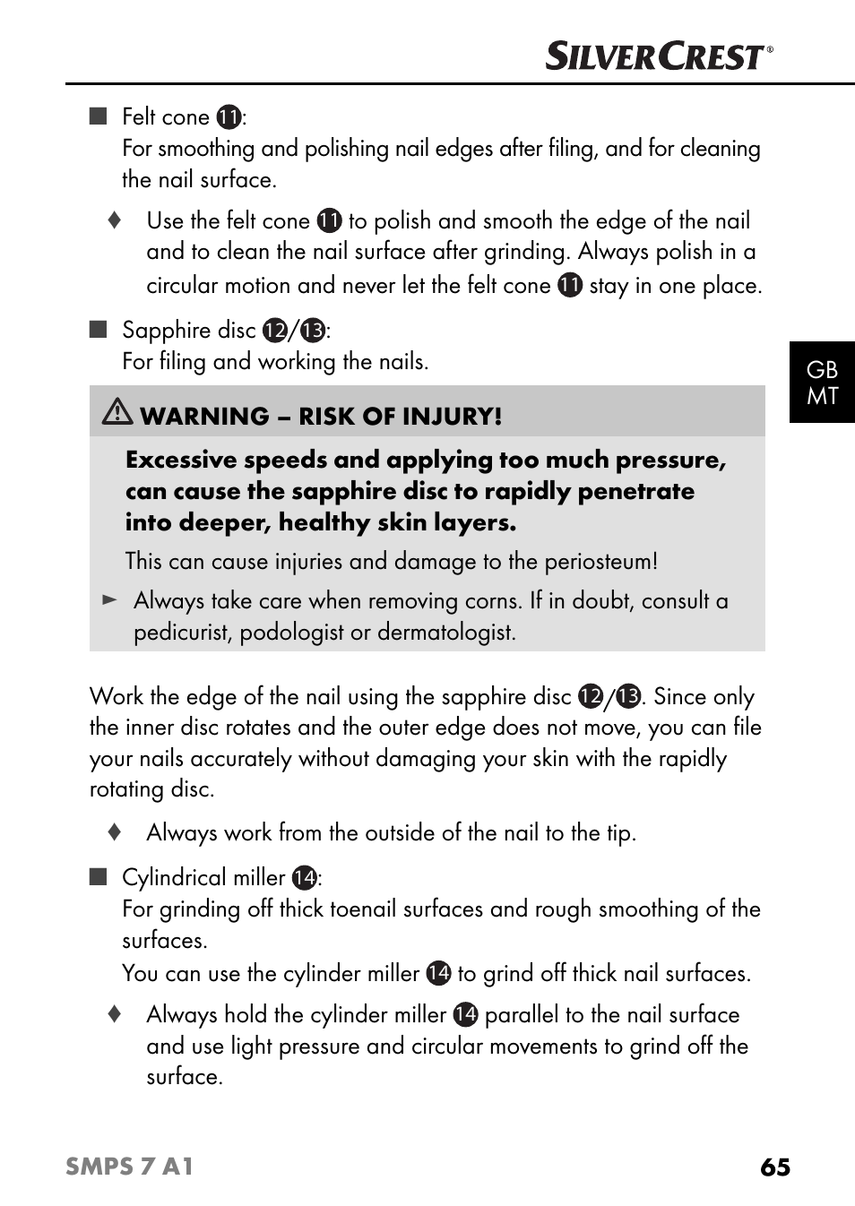 Silvercrest SMPS 7 A1 User Manual | Page 68 / 94