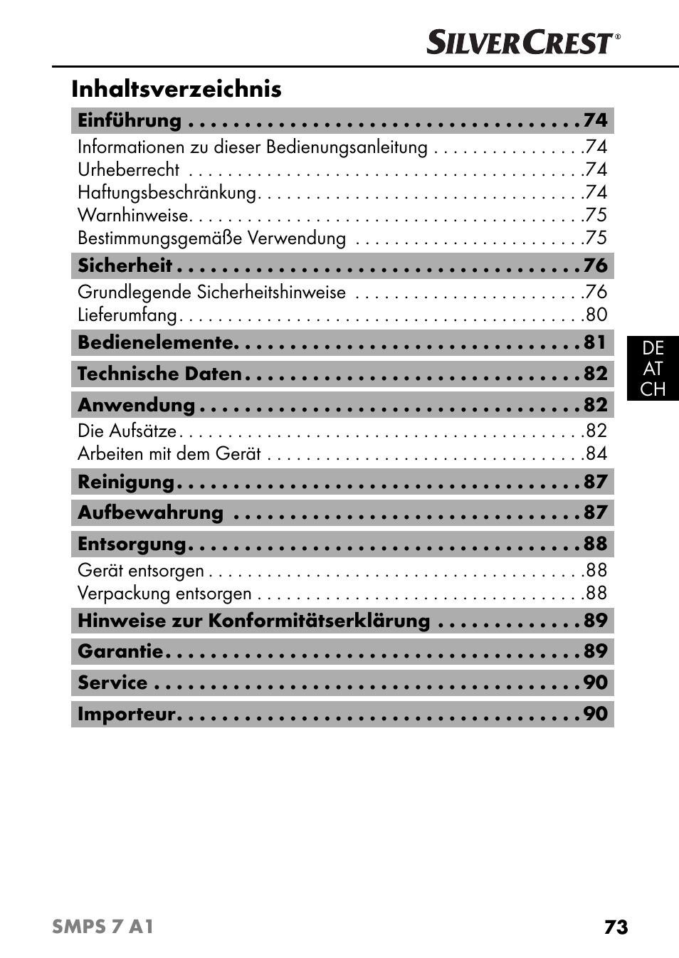 Silvercrest SMPS 7 A1 User Manual | Page 76 / 94