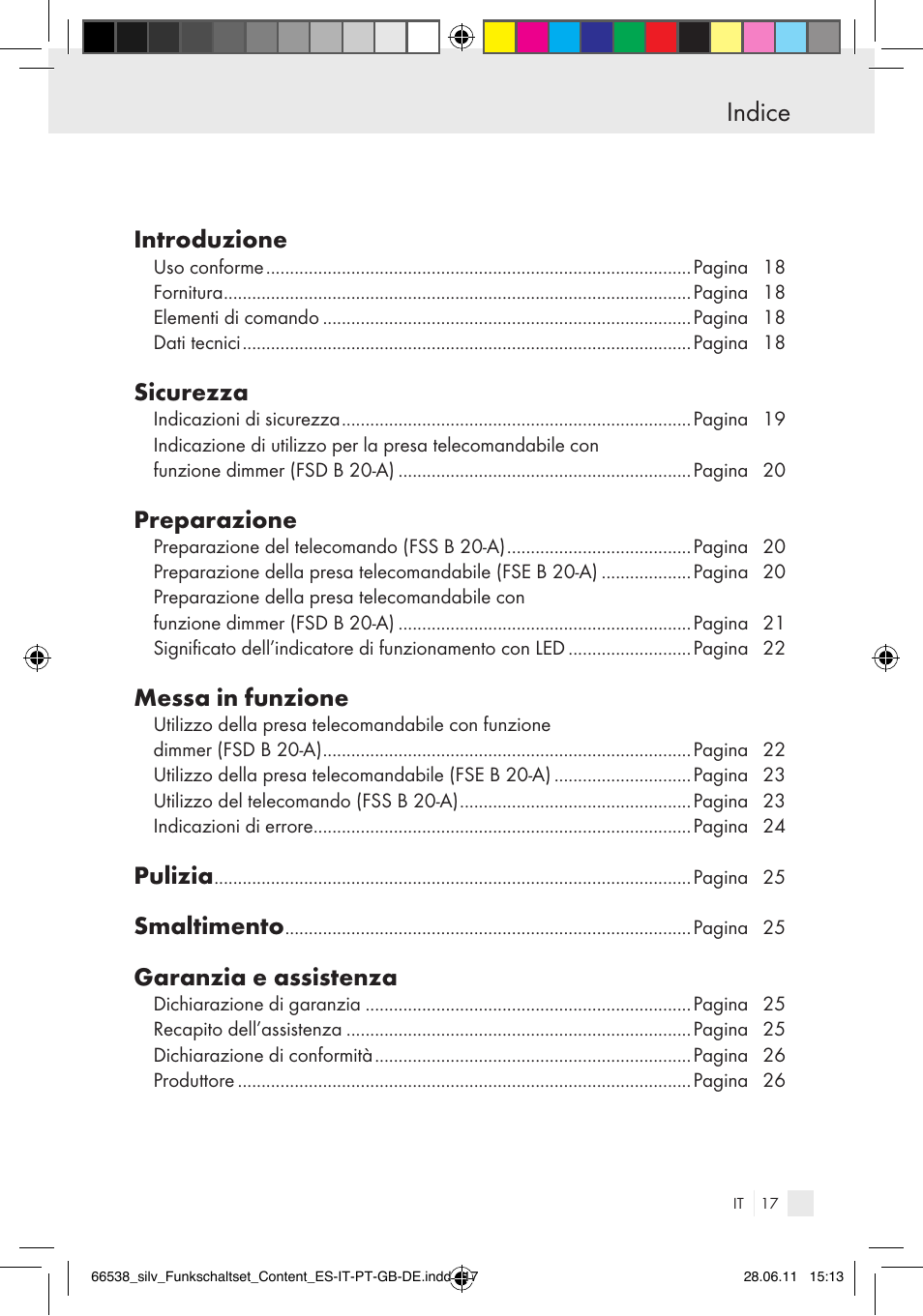 Indice, Introduzione, Sicurezza | Preparazione, Messa in funzione, Pulizia, Smaltimento, Garanzia e assistenza | Silvercrest Electrical Sockets User Manual | Page 13 / 52