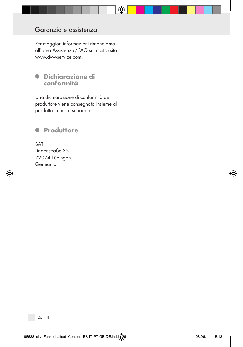 Garanzia e assistenza, Dichiarazione di conformità, Produttore | Silvercrest Electrical Sockets User Manual | Page 22 / 52
