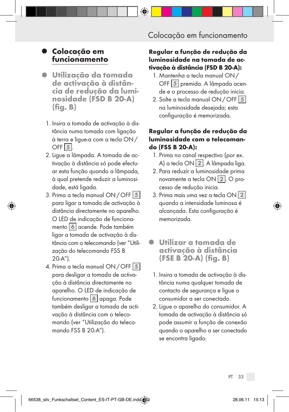 Colocação em funcionamento | Silvercrest Electrical Sockets User Manual | Page 29 / 52