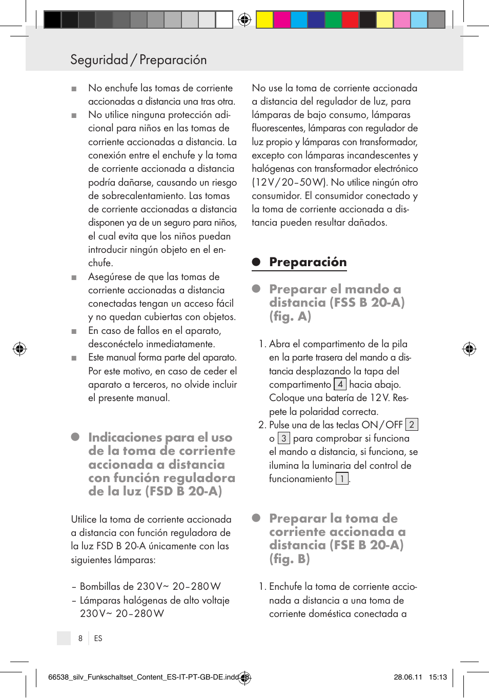 Seguridad / preparación, Preparación | Silvercrest Electrical Sockets User Manual | Page 4 / 52