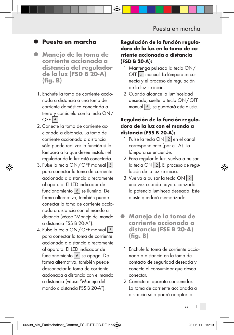 Puesta en marcha | Silvercrest Electrical Sockets User Manual | Page 7 / 52