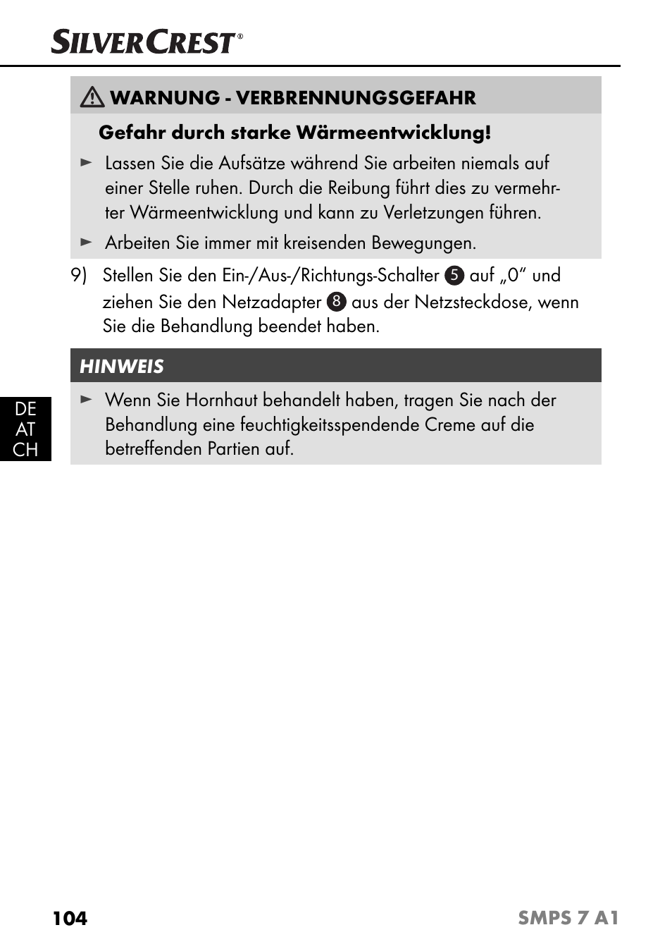 Silvercrest SMPS 7 A1 User Manual | Page 107 / 112