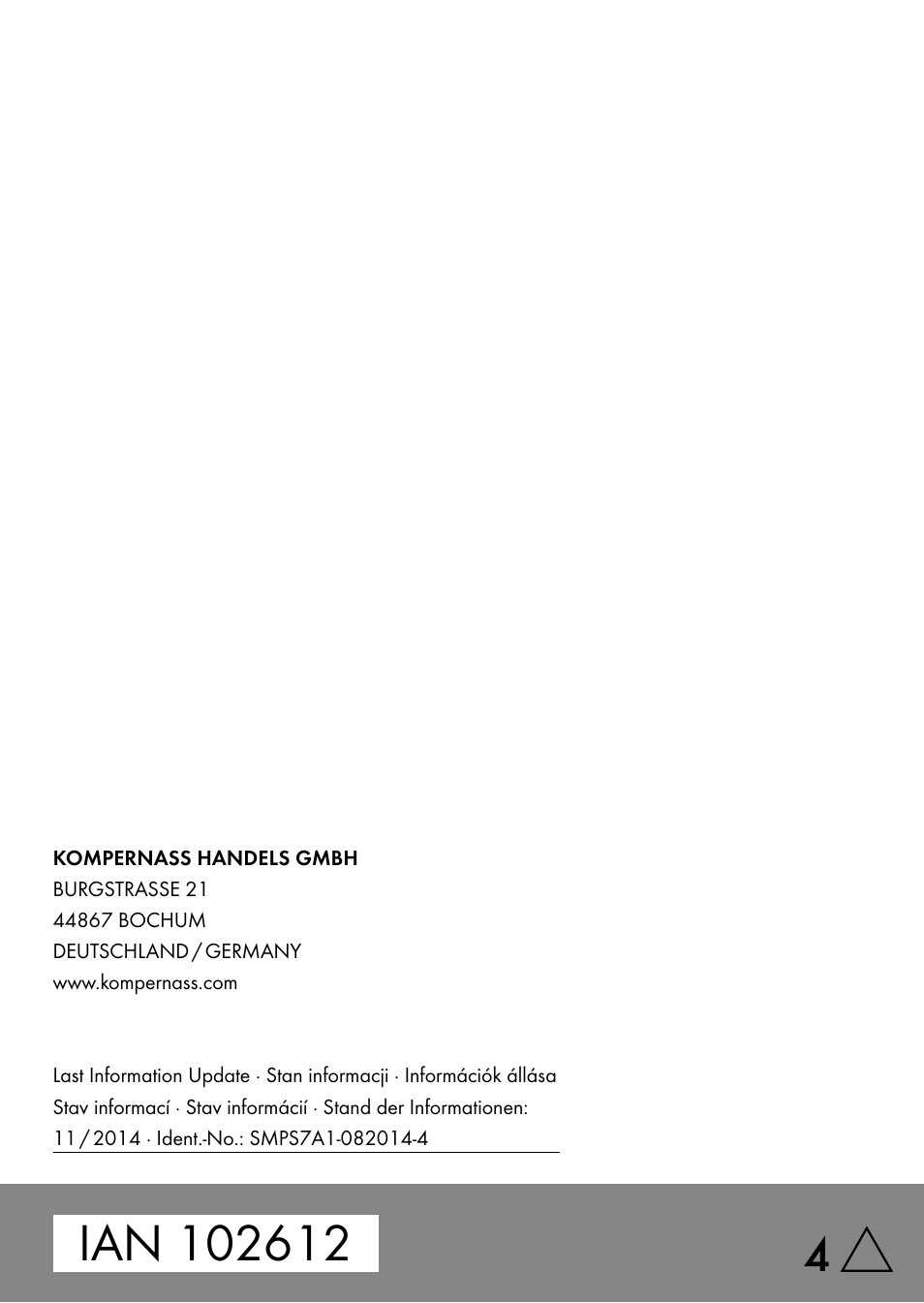 Silvercrest SMPS 7 A1 User Manual | Page 112 / 112
